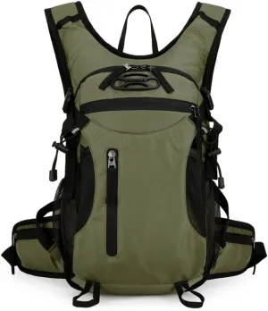 Hiking Backpack Outdoor Lightweight Waterproof Breathable Travel Daypack for Trekking Cycling Climbing and Sports Adventures (Dark Green)