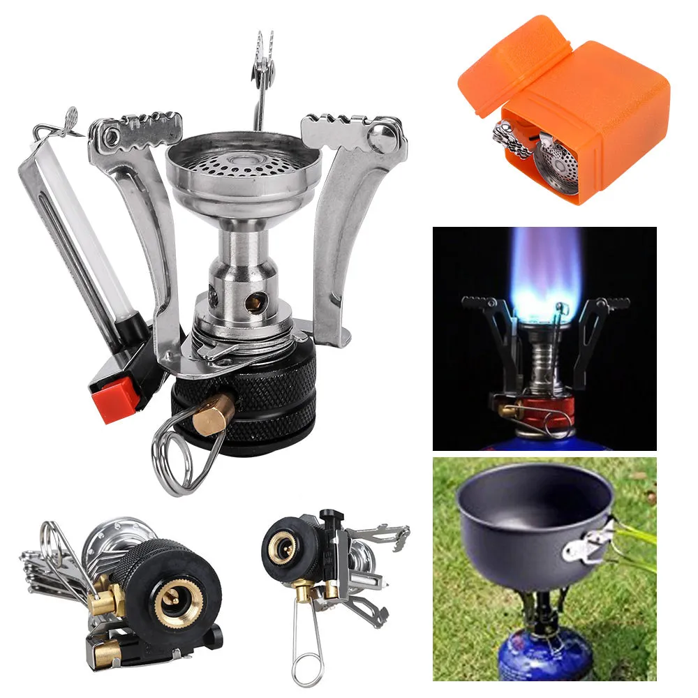 Hiking Cooking Tableware Kit Portable Camping Cookware Set Outdoor Pot Gas Stove