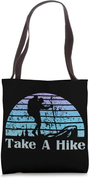 Hiking Saying, Mountain Lines, Alps Motif, Hiking. Tote Bag