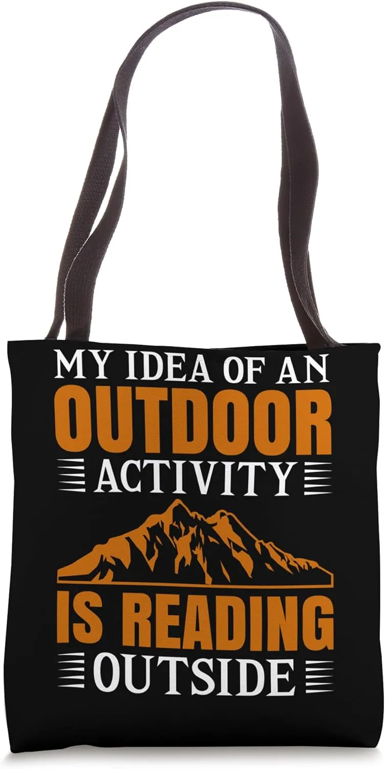 Hiking Saying, Mountain Lines, Alps Motif, Hiking. Tote Bag