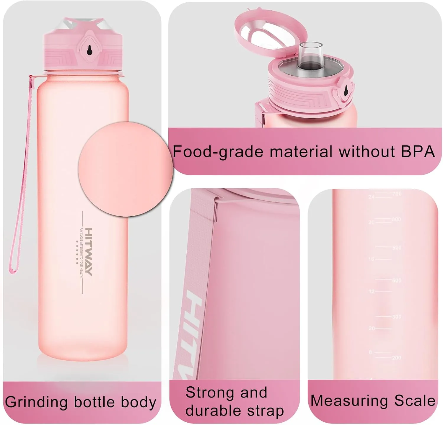 HITWAY 32 oz Sports Water bottle,BPA Free Drinks Water Bottles with Fruit Strainer,Leakproof Tritan BPA Free Non-Toxic Water Jug for Fitness,Gym,Sports,Outdoors,Cycling