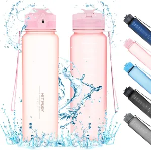 HITWAY 32 oz Sports Water bottle,BPA Free Drinks Water Bottles with Fruit Strainer,Leakproof Tritan BPA Free Non-Toxic Water Jug for Fitness,Gym,Sports,Outdoors,Cycling