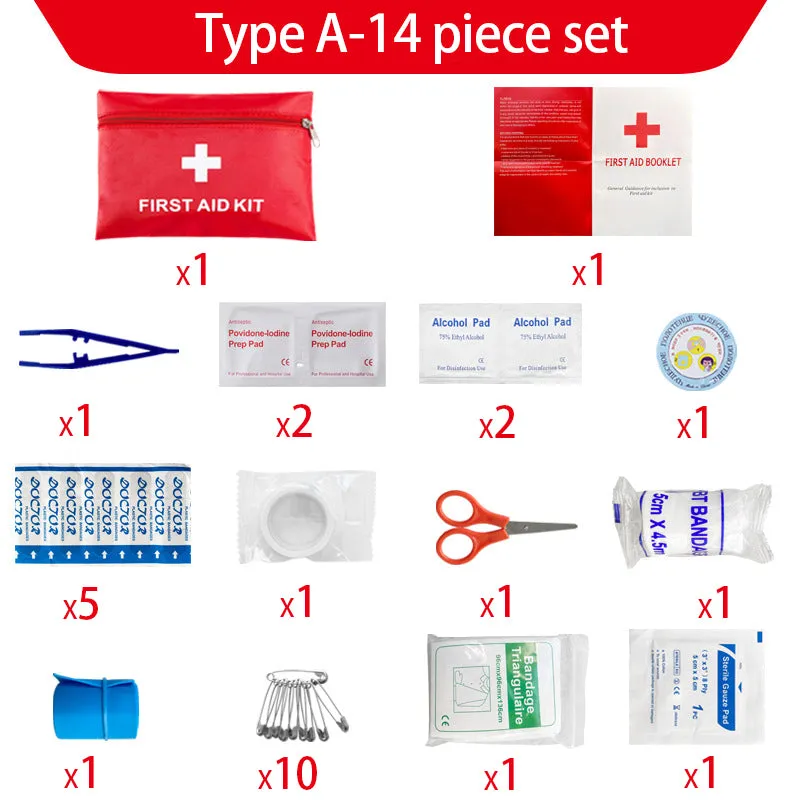 Home outdoor vehicle portable emergency medical kit