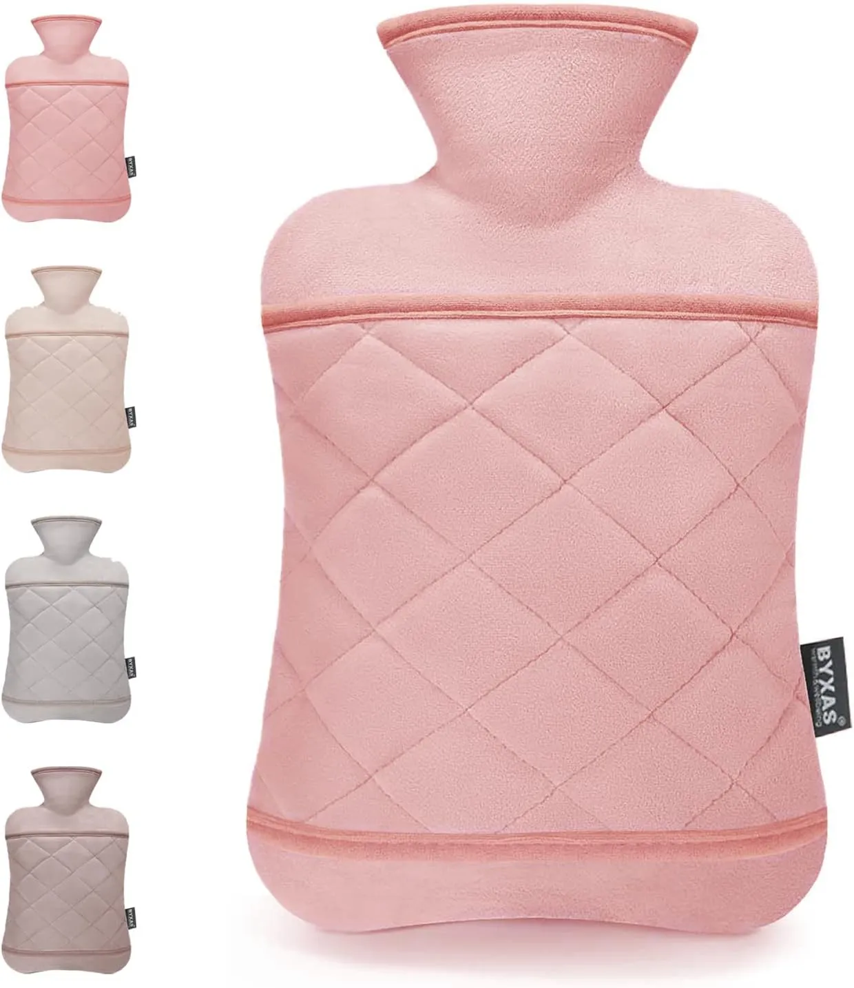 Hot Water Bottle with Hand Pocket Cover–2.0L BPA Free PVC Water Bag, Odorless Superior Material