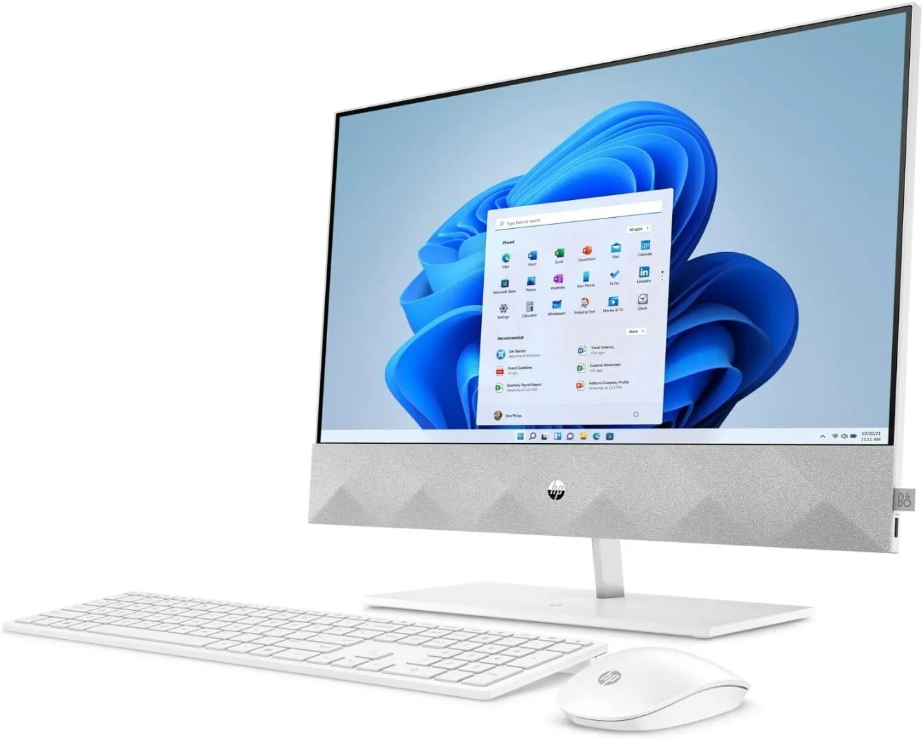 HP Pavilion 27-inch All-in-One Desktop, 10th Gen Intel i7-10700T Processor, 16 GB RAM, 1 TB SSD Storage, Full HD IPS Touchscreen, Windows 10 Home, Wireless Keyboard and Mouse Combo (27-d0080, 2020)