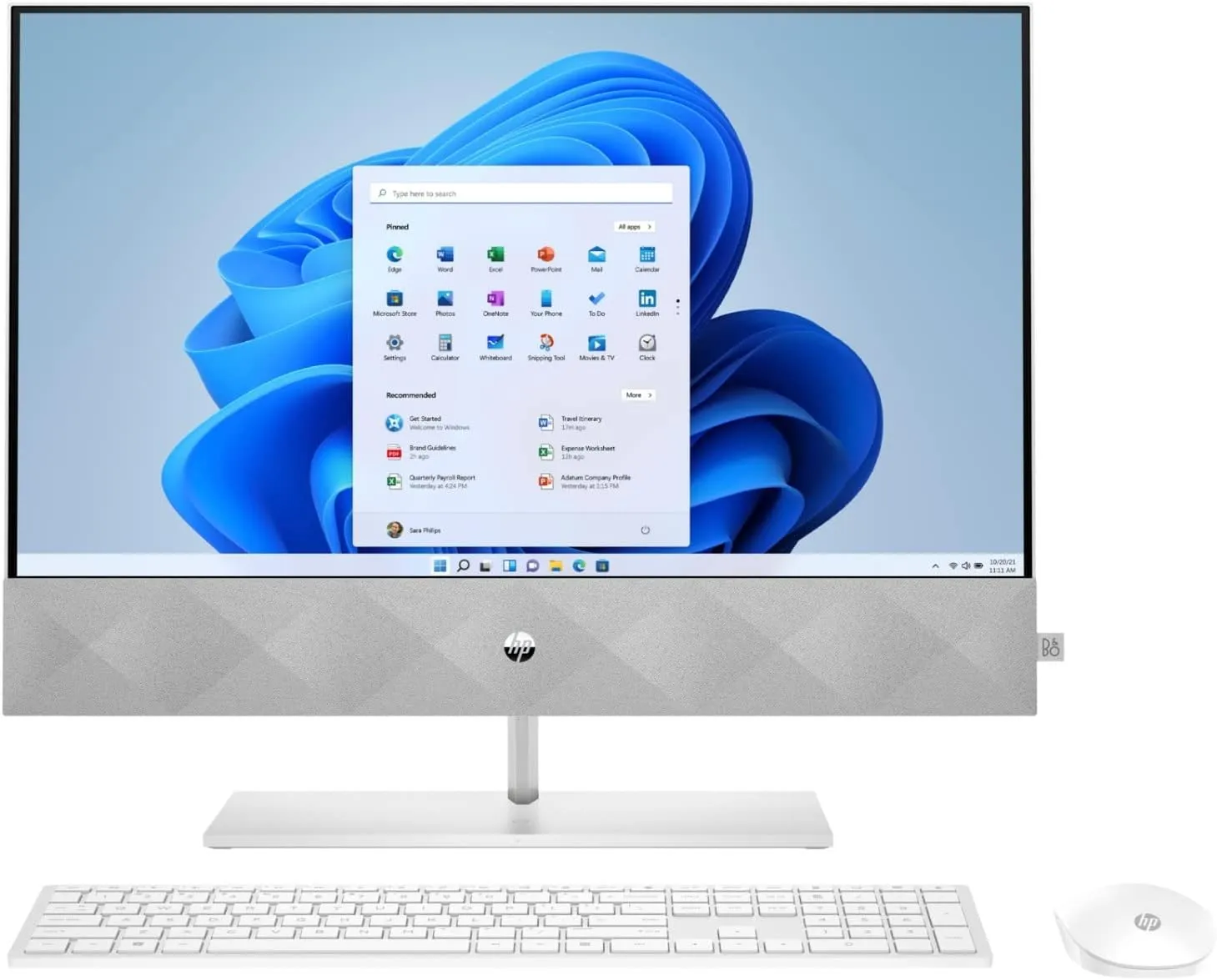 HP Pavilion 27-inch All-in-One Desktop, 10th Gen Intel i7-10700T Processor, 16 GB RAM, 1 TB SSD Storage, Full HD IPS Touchscreen, Windows 10 Home, Wireless Keyboard and Mouse Combo (27-d0080, 2020)