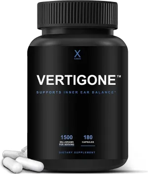 HUMANX VertiGone - Vertigo Relief - Time-Tested Ingredients - Ancient Natural Inner Ear Balance Supplement - Relieves Dizziness, Nausea, Spinning & Swaying Sensations - Non GMO - Dizzy Aid Pills