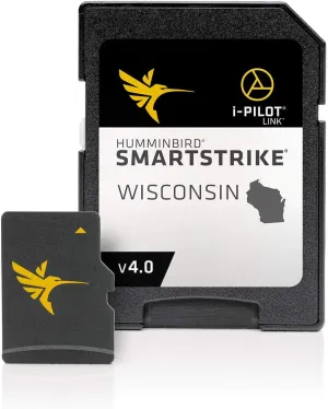 Humminbird 600041-4 SmartStrike Wisconsin V4 Digital GPS Maps Micro Card