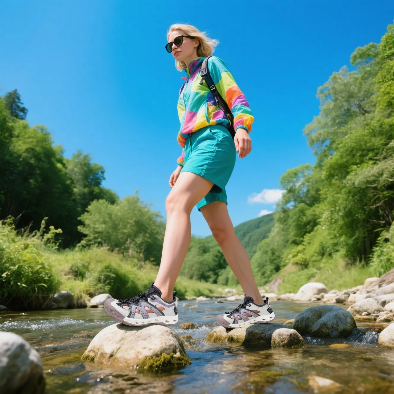 HUMTTO Women's Amphibious Closed Toe Hiking Sandals Quick-Dry Water Shoes Non-Slip Athletic Adjustable Outdoor Fisherman Summer Beach Walking Travel Sandals