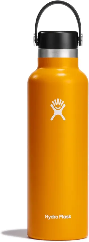 Hydro Flask 21 oz Standard Mouth with Flex Cap Stainless Steel Reusable Water Bottle Starfish - Vacuum Insulated, Dishwasher Safe, BPA-Free, Non-Toxic
