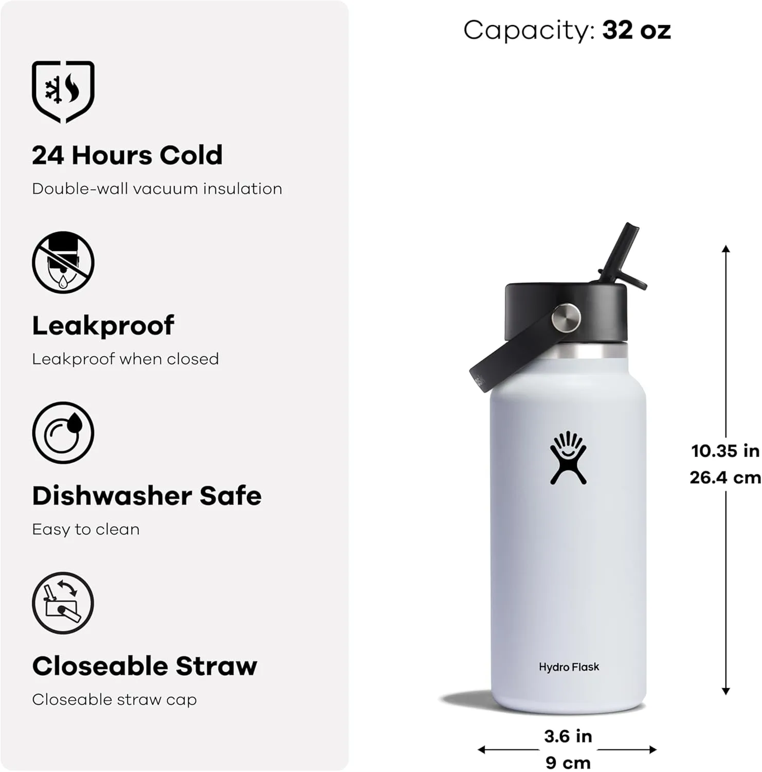 Hydro Flask Wide Flex Straw Cap Lupine 32 Oz
