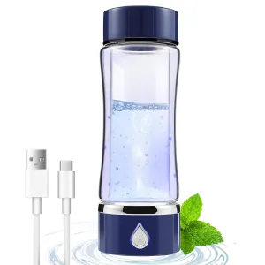 Hydrogen Water Bottle 420ml Hydrogen Water Maker Machine 1000mAh Rechargable Water Ionizer Generator 3 Minute Efficient Generator Maker Health Cup with LED Display