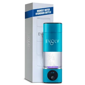 Hydrogen Water Bottle Generator – SPE & PEM Water Ionizer 5.42PPM, Highest H2 Concentration – Portable 8oz Hydrogenated Water Bottle – Leak-Proof Hydrogen Water Machine, Easy to Use – Turquoise