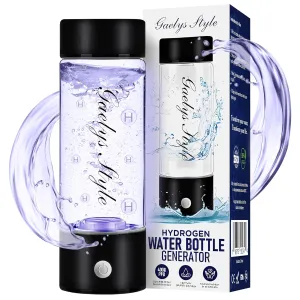 Hydrogen Water Generator Bottle [2025 Edition] – Portable Hydrogenated Water Bottle with PEM/SPE Tech, 4000 PPB in 3 Minutes, (449ml) Rechargeable Ionizer for Home, Office, Gym and Travel