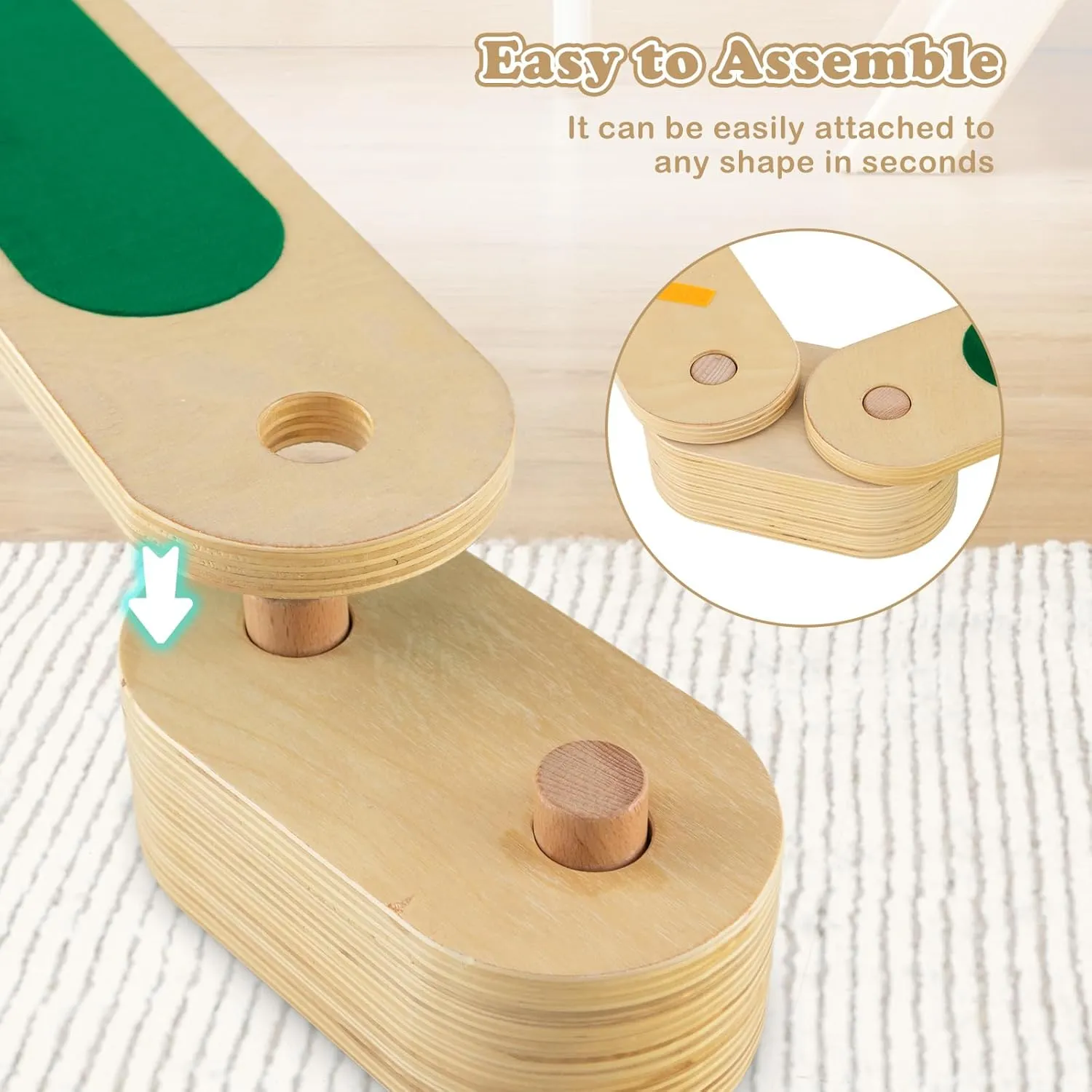 INFANS Kids Balance Beam Stepping Stones Set, 20 PCS Montessori Obstacle Course for Toddler Indoor Outdoor, Non Slip Rubber Base, Gymnastics Toy, Build Coordination Gross Motor Skills