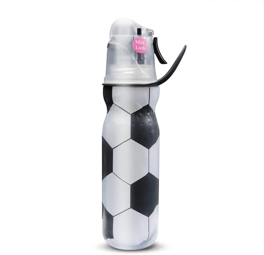 Insulated Sports Water Bottle with Spray Mist and Sip Kids Cool Misting Soccer Water Bottles School for Boys Girls Gym Cycling Climbing 20 OZ, Leak Proof Squeeze Cold Waterbottle