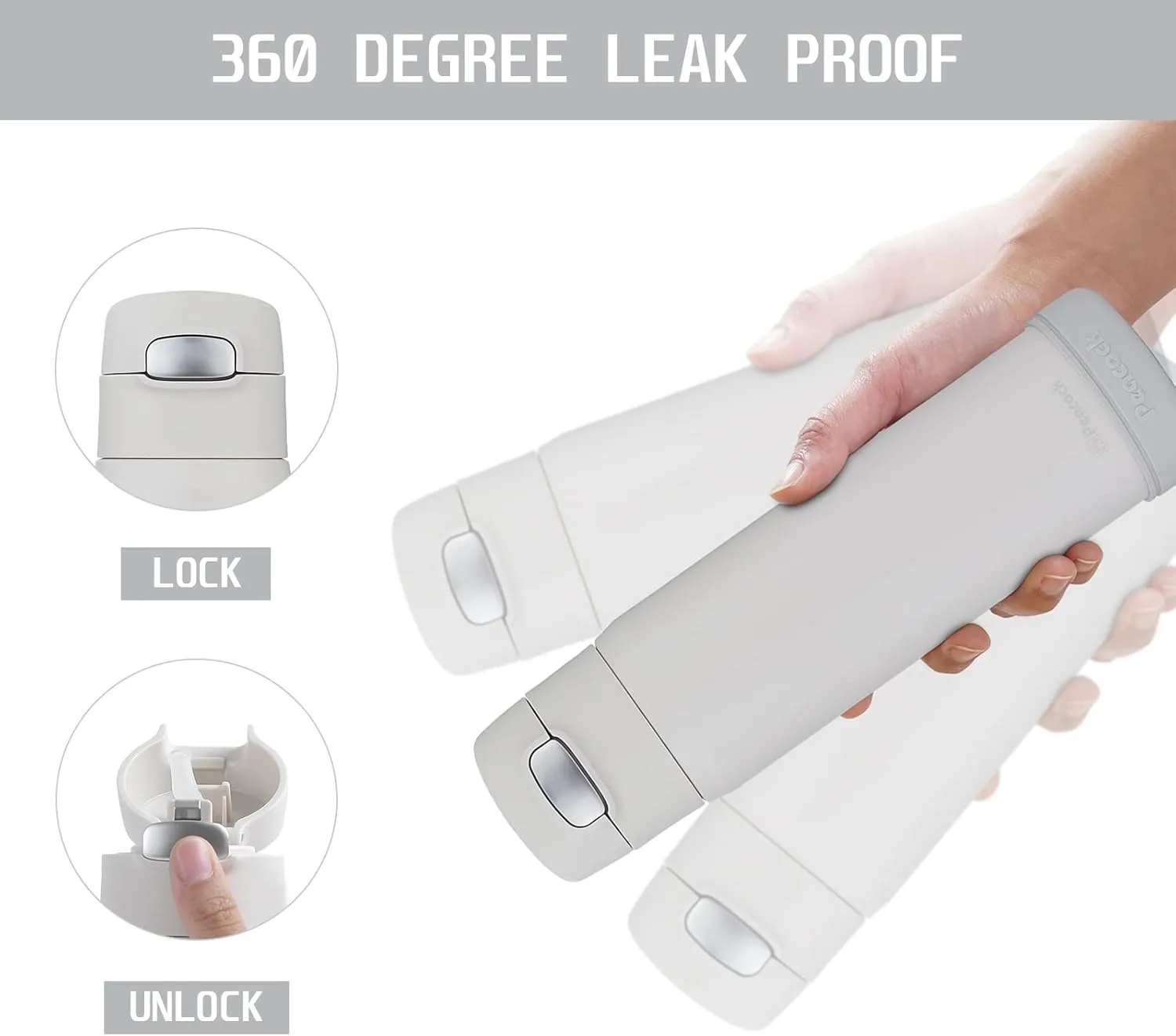 Insulated Water Bottle with Straw, Flip-up Stainless Steel Leakproof BPA-Free 18oz Thermos with Straw for Back to School