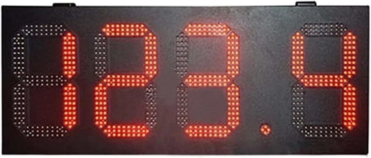 Interval Timer Rainproof Iron Box 12 Inch High Brightness Red 888.8 Format Digital LED Gasoline Price Dis-Play 7-Segment LED Digital Signboard Gym Clock Timer (3 Digit Countdown 1)