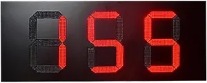 Interval Timer Rainproof Iron Box 12 Inch High Brightness Red 888.8 Format Digital LED Gasoline Price Dis-Play 7-Segment LED Digital Signboard Gym Clock Timer (3 Digit Countdown 1)