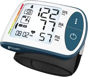 IPROVEN BPM-417, Blood Pressure Monitor Wrist for Home Use, FSA HSA Eligible, Large Blood Pressure Wrist Cuff, Real-Time BP Reading with Wrist Guide Indicator, Movement Sensor & Backlight