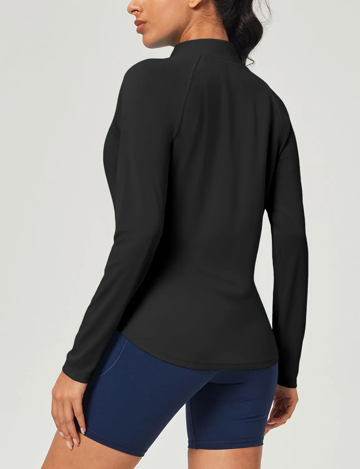 IUGA Rash Guard for Women UPF 50  Golf Shirts for Woman UV Protection Shirts Quarter Zip Workout Shirt