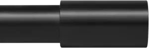 Ivilon Curtain Rods for Windows - Long End Cap Design, 1 inch Diameter, Telescoping Adjustable Curtain Rod, 72 to 144 Inches. Color Black