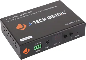 J-Tech Digital H.264 Encoder/Decoder Over Cat HDMI Extender Over IP with RS232, IR Routing Crestron Driver is available for free (Receiver)