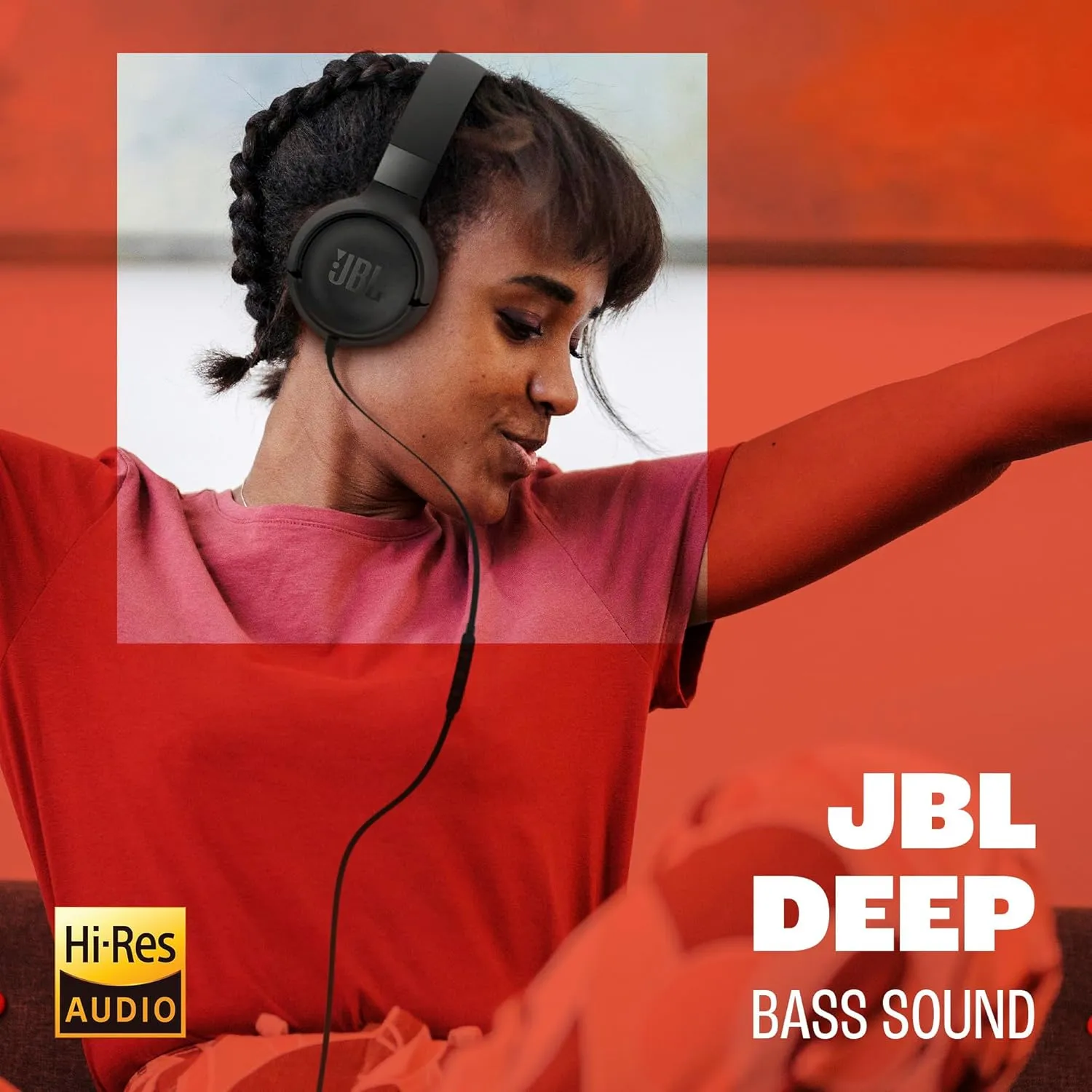 JBL Tune 520C - USB-C Wired on-Ear Headphones with Hi-Res Audio Support, Pure Bass Sound, Comfort fit, USB-C connectivity, 3-Button Remote with Microphone and EQ presets Control (Black)