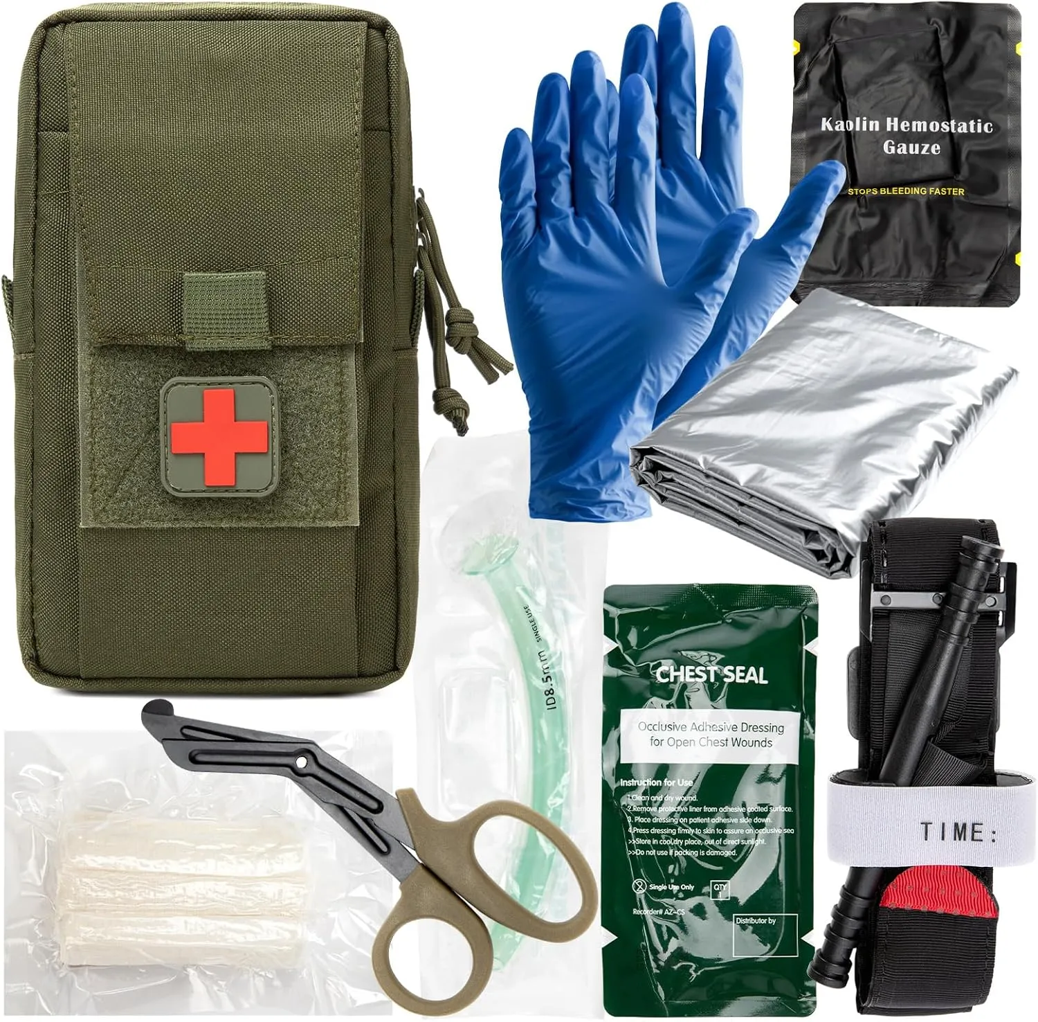 J.CARP Field First Aid Kit (IFAK) Compact Personal First Aid Kit, Molle Tactical Emergency Survival EMT Medical Kit for Outdoors, Camping, Mountaineering and Traveling