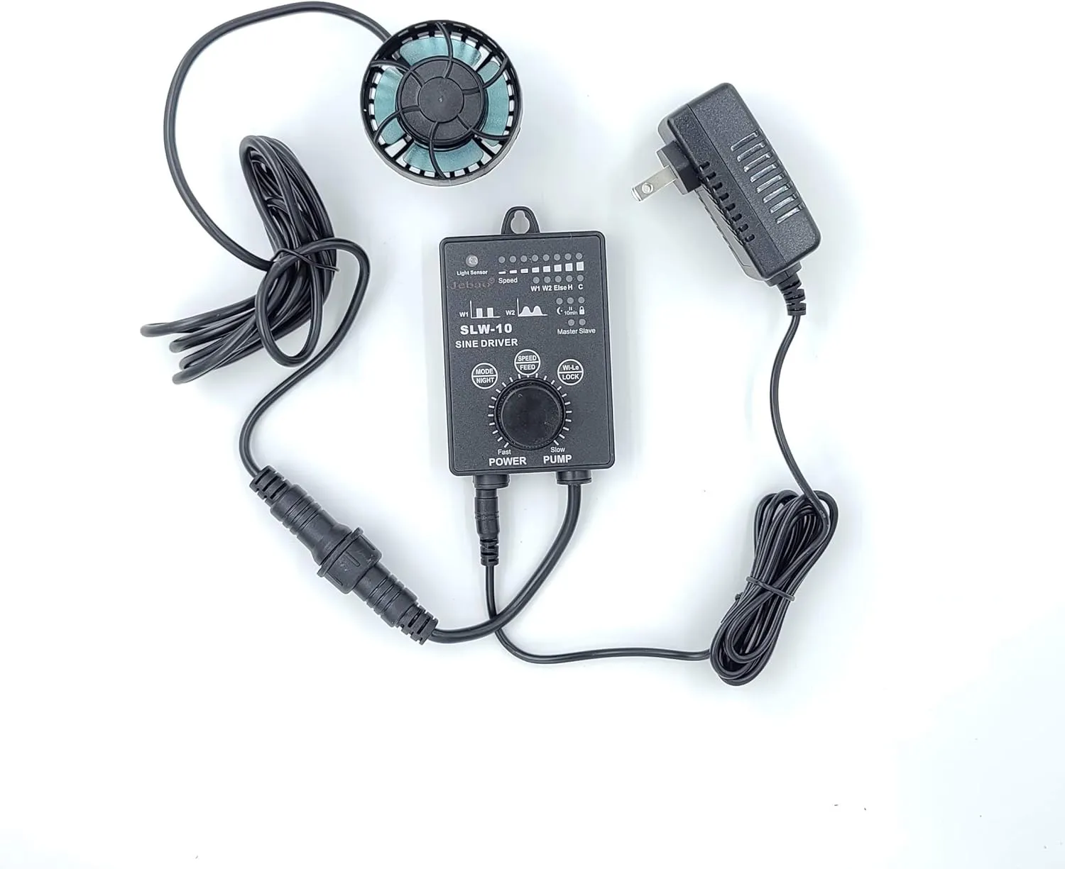 Jebao SLW Wave Maker Flow Pump with Controller for Marine Reef Aquarium (SLW-10, 1065 GPH)