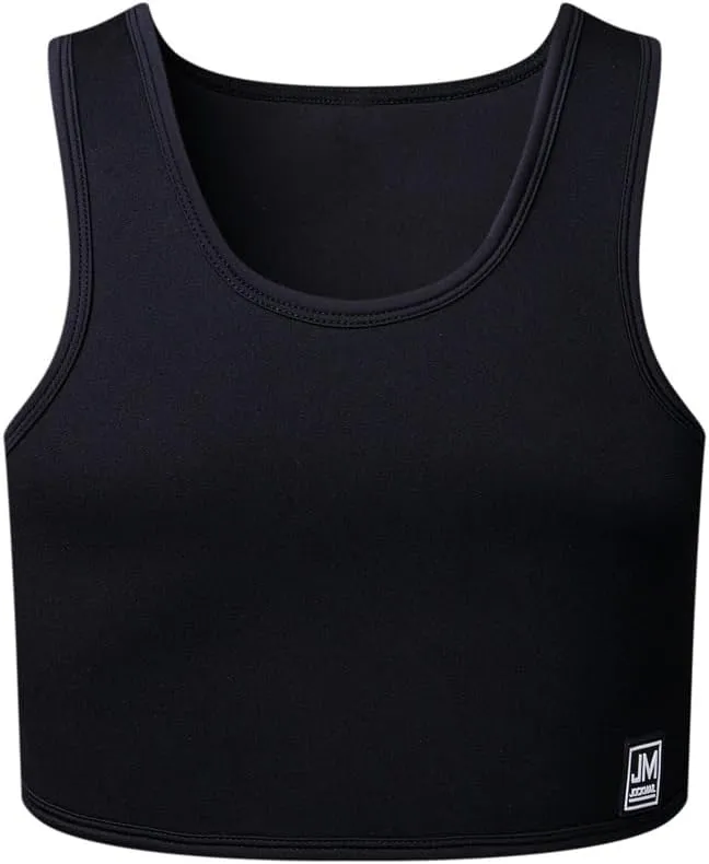 JOCKMAIL Men's Neoprene Brace Vest Chest Support Strap Fitness Gym Sports Bra Vest Mens Chest Compression Vest