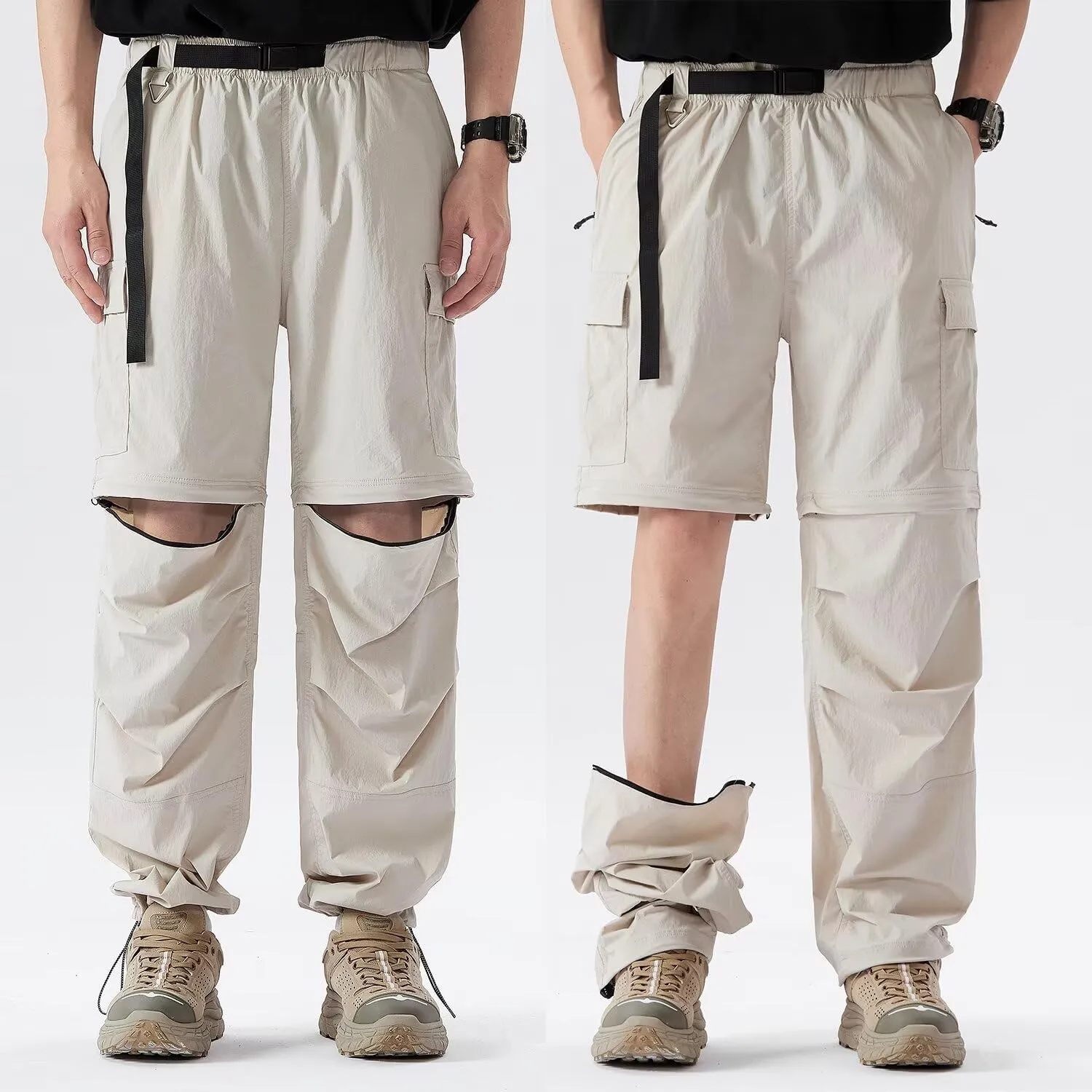 JOMLUN Womens Hiking Pants Convertible Zip Off Shorts Outdoor Quick Dry Lightweight Fishing Travel Safari Cargo Pants
