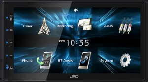 JVC KW-M150BT Bluetooth Car Stereo Receiver with USB Port – 6.75" Touchscreen Display - AM/FM Radio - MP3 Player Double DIN – 13-Band EQ (Black)