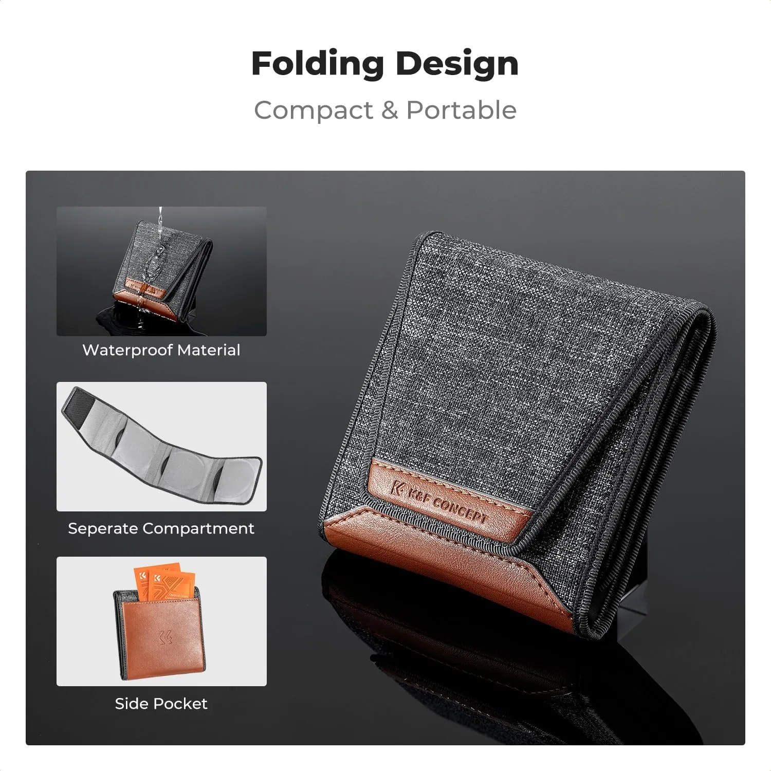 K&F Concept 95mm UV/CPL/ND Lens Filter Kit (3 Pieces)-18 Multi-Layer Coatings, UV Filter   Polarizer Filter   Neutral Density Filter (ND4)   Cleaning Cloth  Filter Pouch for Camera Lens (K-Series)