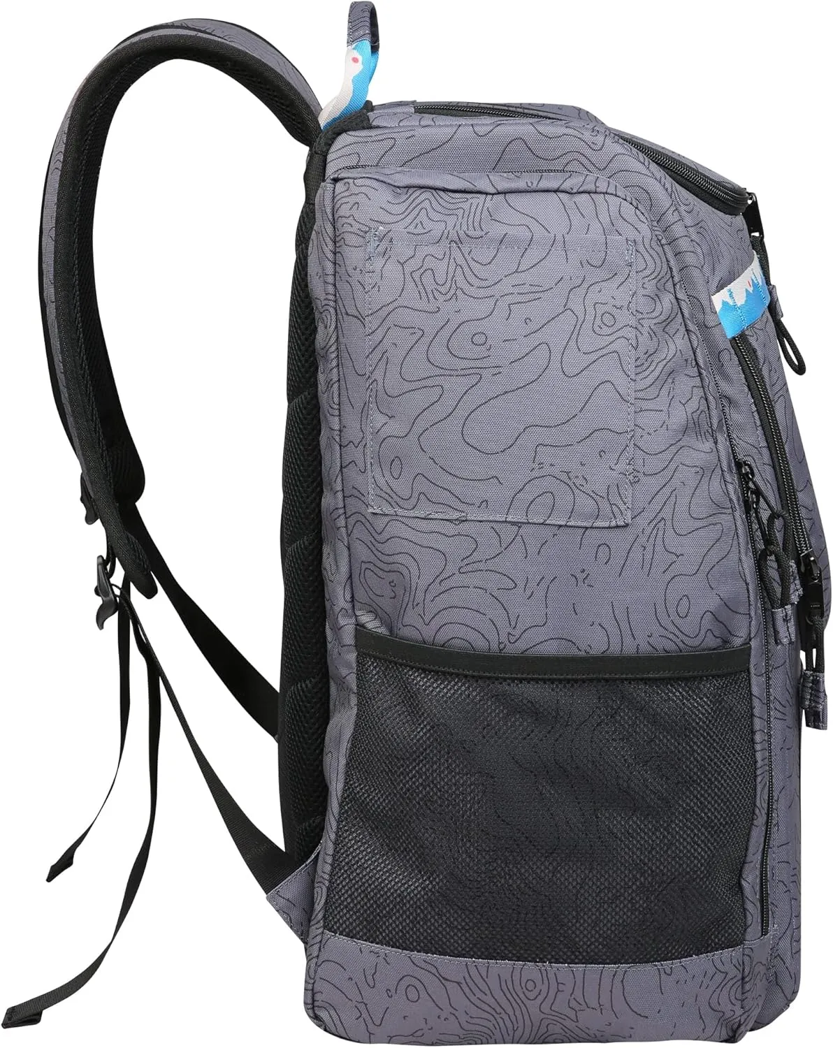 KAVU Pacific Rimshot Deluxe Disc Golf Backpack Includes Drink Cozy-Stone Topo