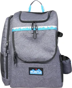 KAVU Pacific Rimshot Deluxe Disc Golf Backpack Includes Drink Cozy-Stone Topo