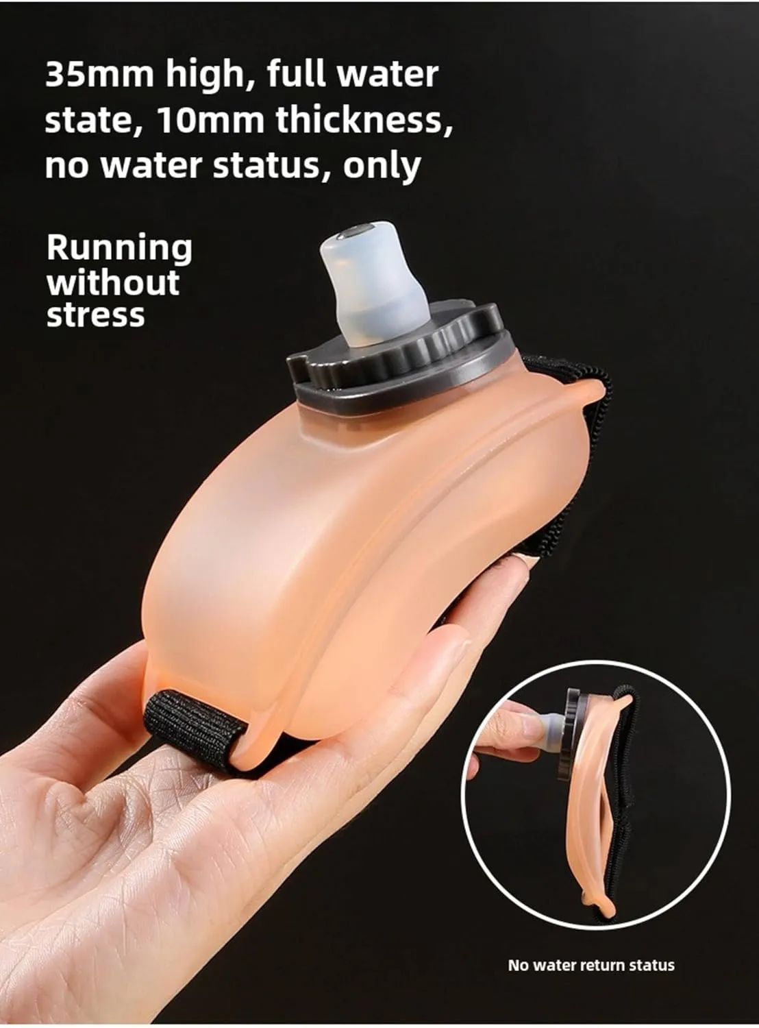 KAYNO Summer Outdoor Running Wrist Water Bottle Fitness Cycling Sports Water Cup 200ml Marathon Hydrating Portable Water Bottle