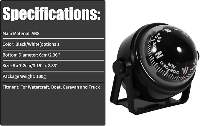 Keenso Waterproof Sea Marine Bracket Mount Voyager Hiking and Camping Fits Boat Caravan Truck