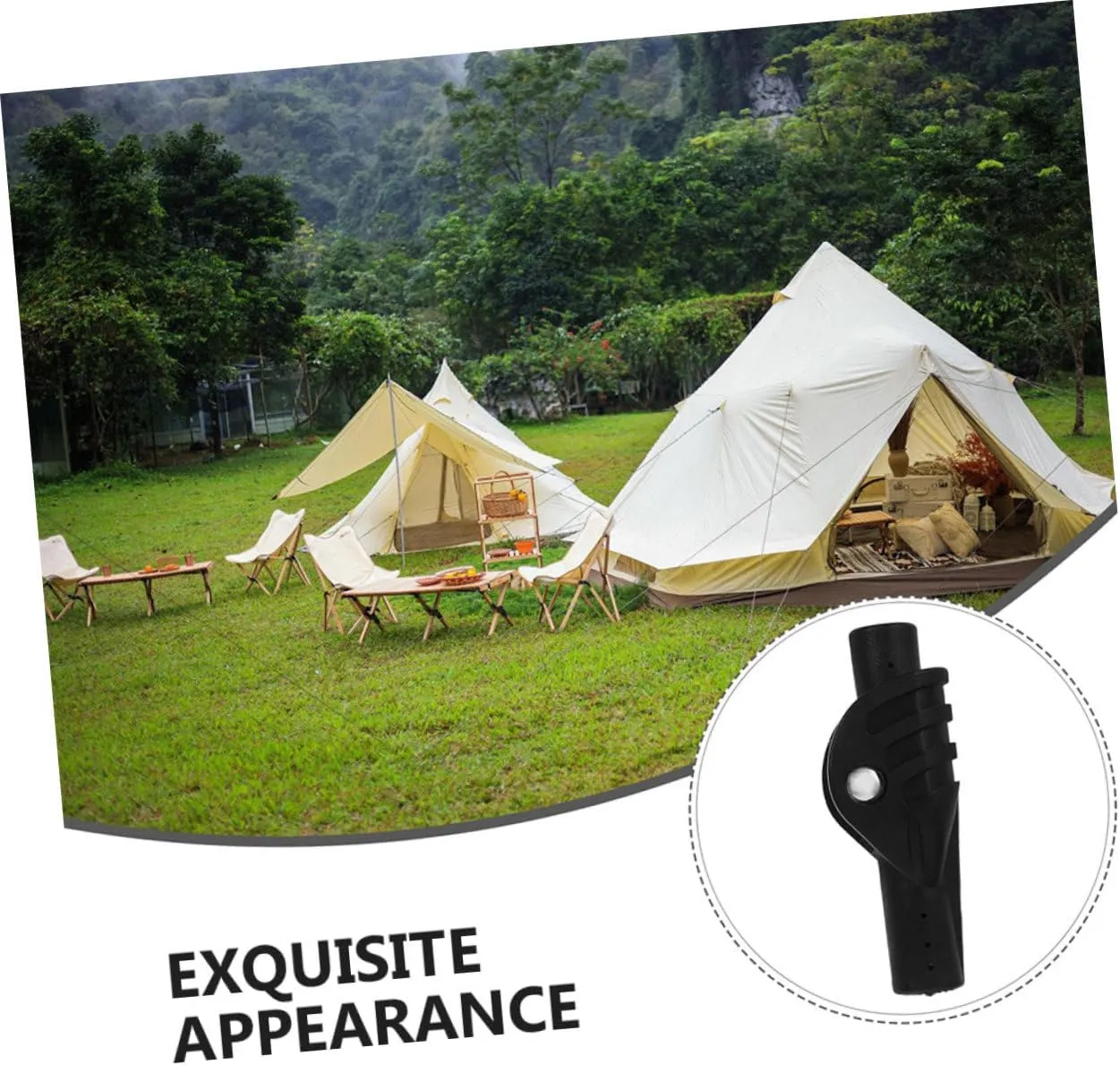 KESYOO Tent Connector Parts Tent Poles Tent Support Pole Fitting Camping Supply Tent Support Rod Tent Adapter