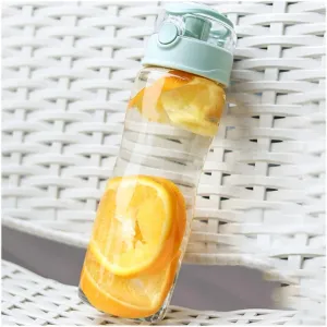 kettles Large Capacity Plastic Water Bottles with One-Click Push Button,Durable Portable Sports Bottles,Leakproof Cups Sealed Lid canteen(C)
