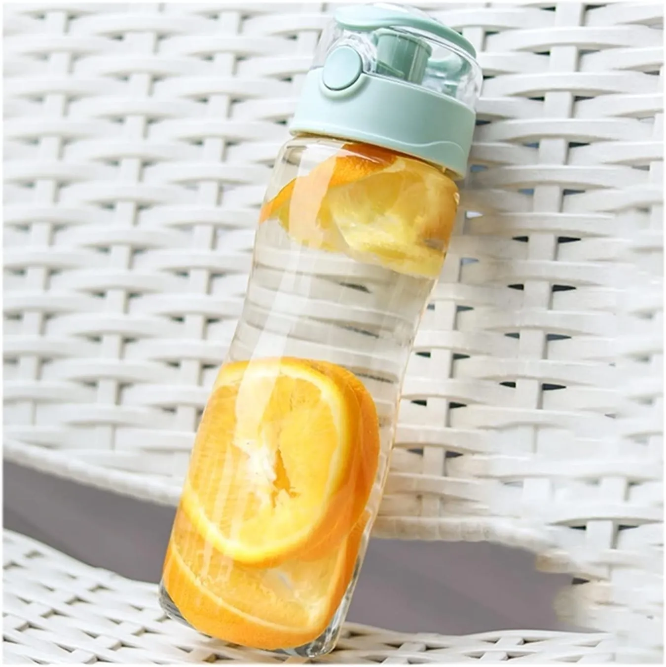 kettles Large Capacity Plastic Water Bottles with One-Click Push Button,Durable Portable Sports Bottles,Leakproof Cups Sealed Lid canteen(C)