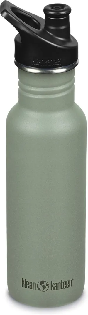 Klean Kanteen Classic Narrow Water Bottle with Sport Cap - Durable Stainless Steel Water Bottle - BPA-Free & Dishwasher-Safe - Sea Spray, 18 oz