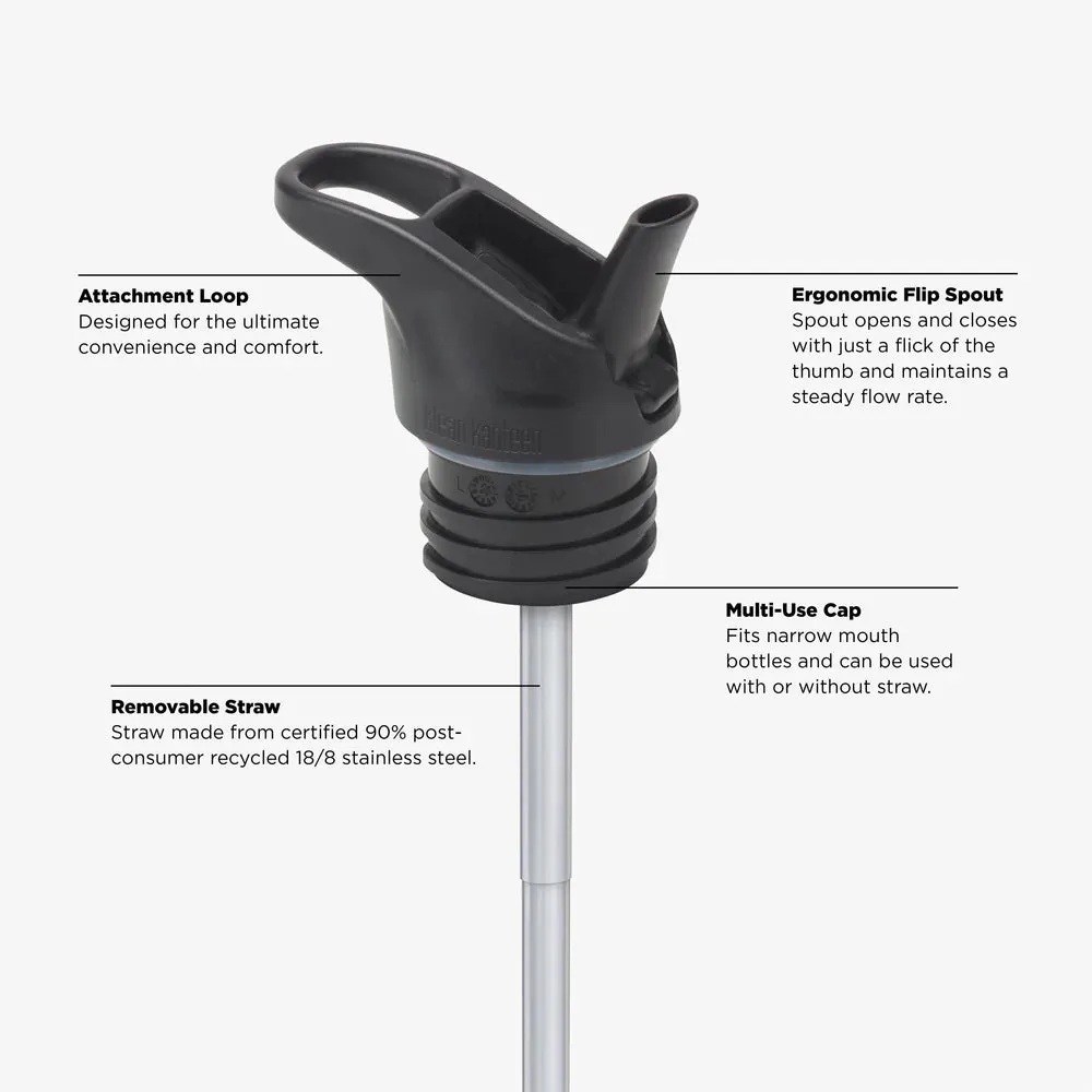 Klean Kanteen Kids 12oz 355ml Flip Seal Sport Cap with Straw - Insulated