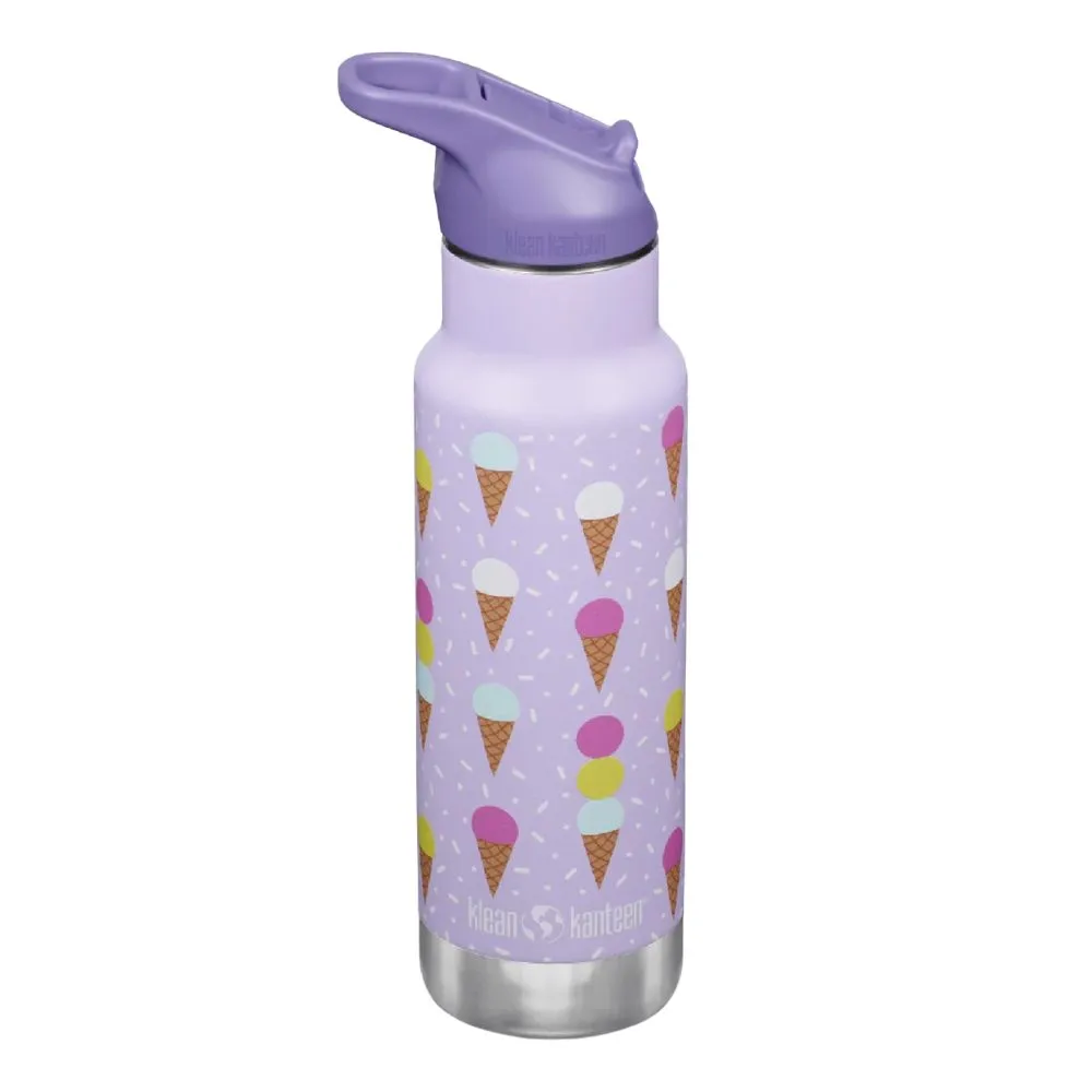 Klean Kanteen Kids 12oz 355ml Flip Seal Sport Cap with Straw - Insulated