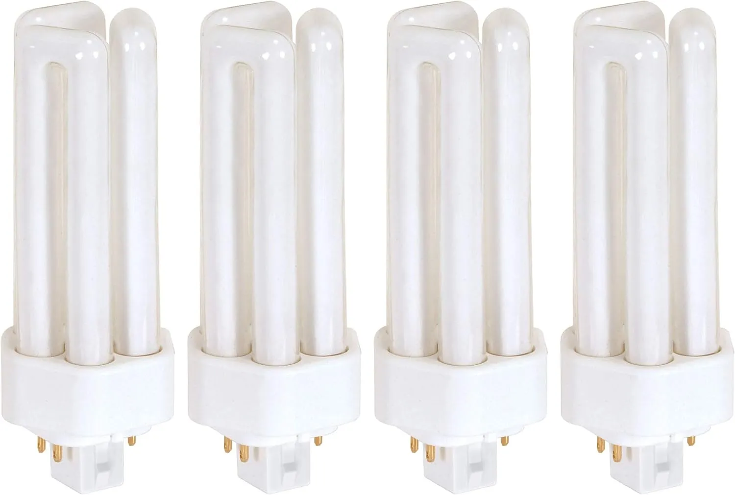 KOR (Pack of 4) 26 Watt Triple Tube - GX24Q-3 (4 Pin) Base -3500K White - CFL Light Bulb - Replaces Sylvania 20881 CF26DT/E/IN/835 - Philips 268243 PL-T 26W/35/4P/ALTO - GE 97616 F26TBX/835/A/ECO
