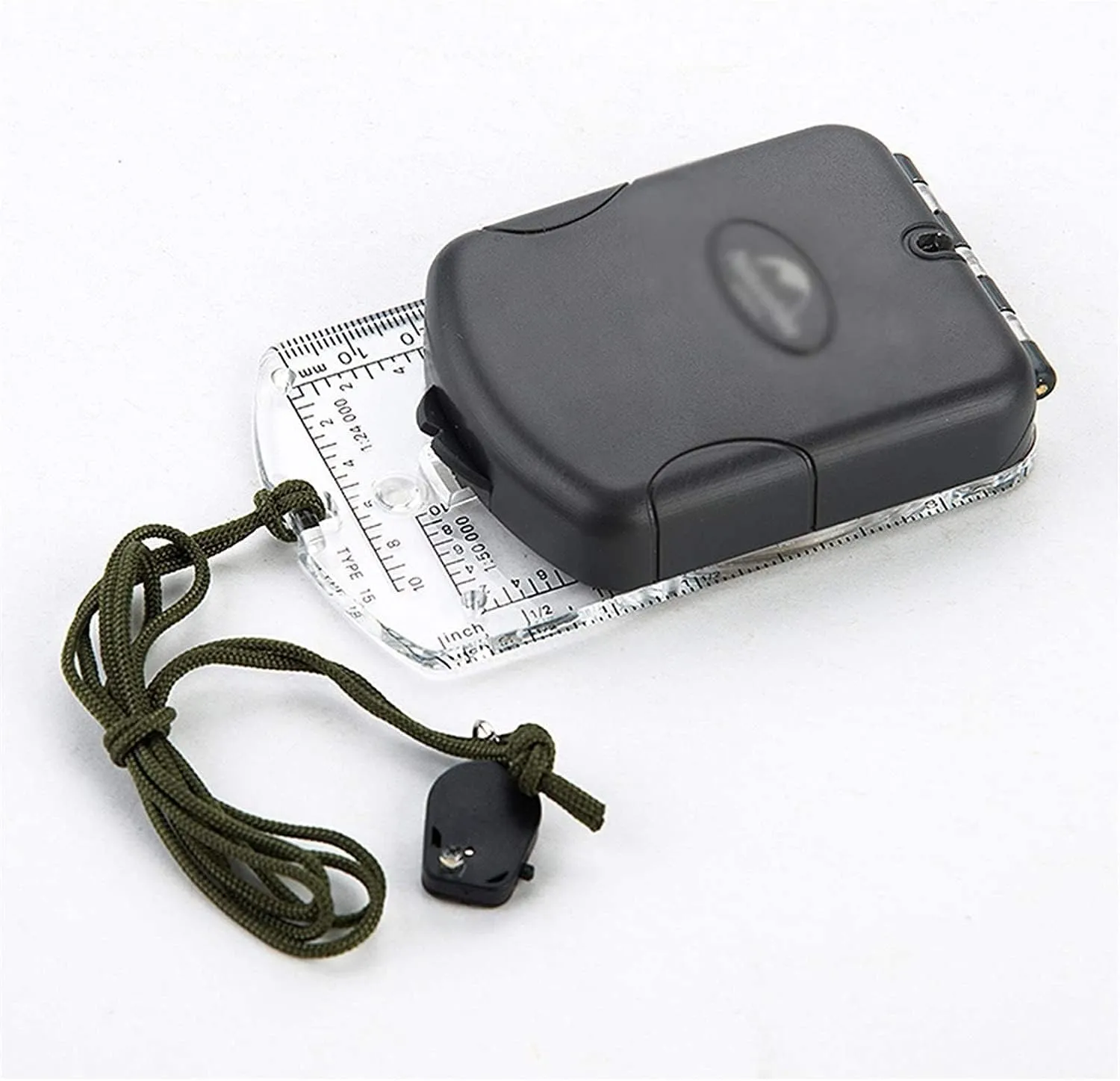 KouRy Luminous Flip Compass with Mirror LED Light Waterproof for Hiking Mountaineering Navigation Orienteering Outdoor Survival Kit Durable