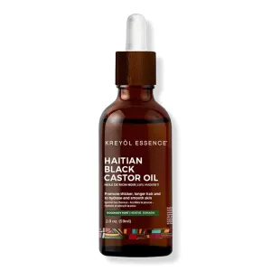 Kreyol Essence - Haitian Black Castor Oil for Skin and Hair, Glass Bottle - Cold Pressed Castor Oil, Hexane Free Castor Oil, Paraben Free, Natural Ingredients