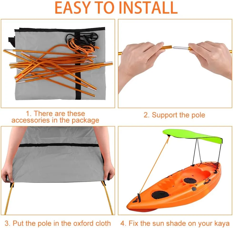 KUUQA Kayak Boat Canoe Sun Shade Canopy for Single Person