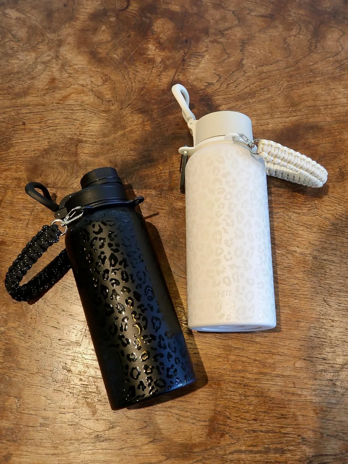 KXIAOCHEN Insulated Water Bottle, Stainless Steel Water Bottle, 2 Lids (Straw and Handle Lid),Wide Mouth Metal Water Bottles Keep Hot and Cold, Double Walled, Thermo Mug, Metal Canteen