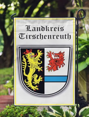 Landkreis Tirschenreuth Germany Coat Of Arms Double Sided Garden Flag 12x19 Inches